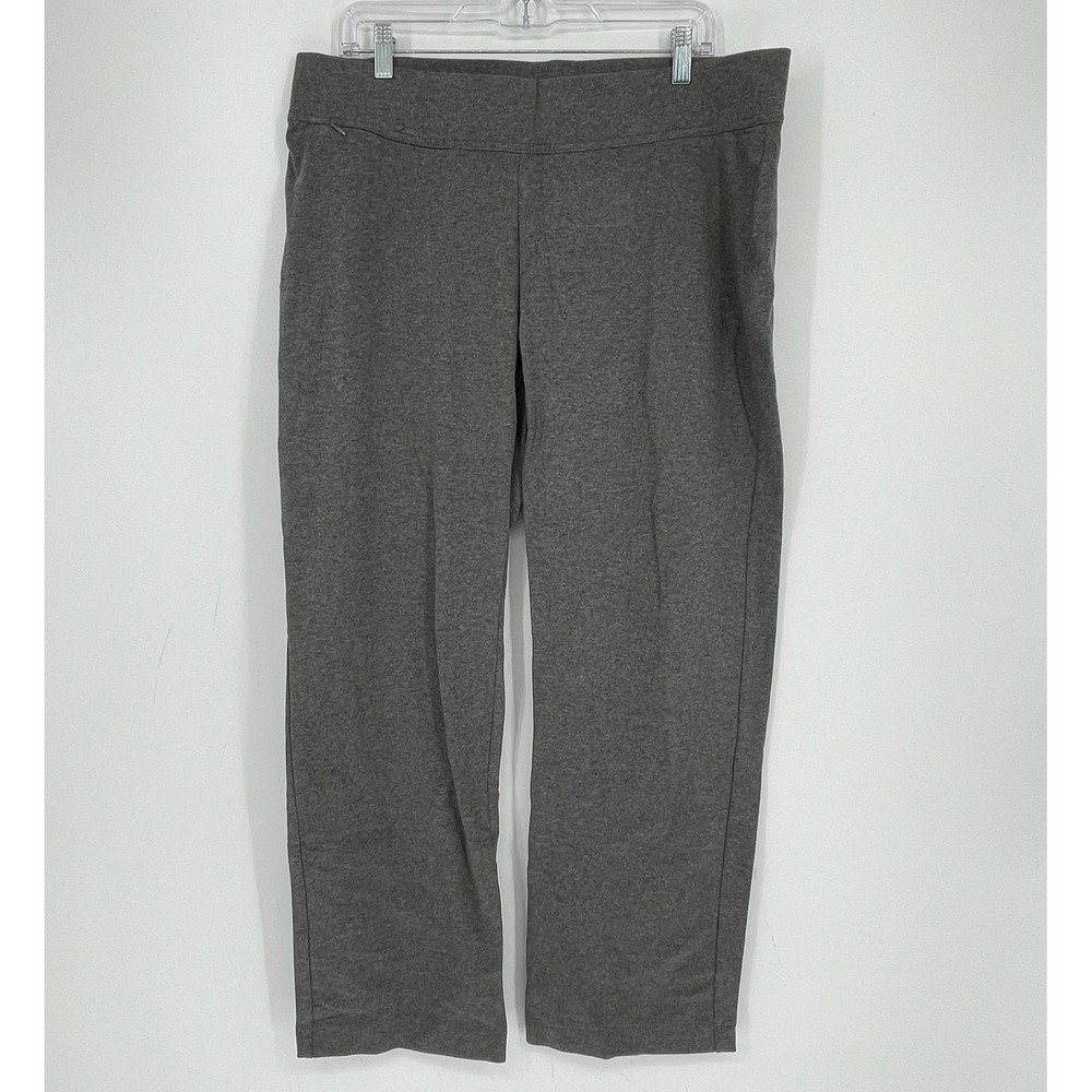 Lands' End Women's Gray Straight Leg Stretch Casual Pants Plus Size 1X 16W-18W